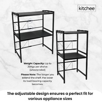 Kitchee Microwave Double Shelf - Expanding Storage Rack Kitchen Organiser Stand thumbnail