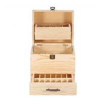 59 Slots Essential Oils Storage Box - Wooden 3-Tier Bottle Holder thumbnail
