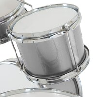 Karrera Childrens 4pc Drum Kit - Silver thumbnail