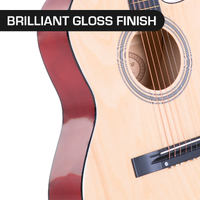 Karrera Acoustic Cutaway 40in Guitar - Natural thumbnail