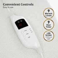 Laura Hill Heated Electric Blanket Fitted Fleece Underlay Throw Single thumbnail