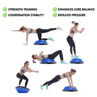 Powertrain Fitness Yoga Ball Home Gym Workout Balance Trainer Blue thumbnail