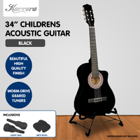 Karrera Childrens Acoustic Guitar Kids - Black thumbnail