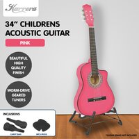 Karrera Childrens Acoustic Guitar Kids - Pink thumbnail