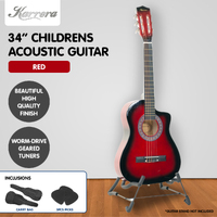 Karrera Childrens Acoustic Guitar Kids - Red thumbnail