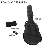 Karrera 38in Cutaway Acoustic Guitar with guitar bag - Natural thumbnail