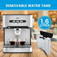Pronti 1.6L Automatic Coffee Espresso Machine with Steam Frother thumbnail
