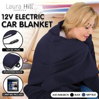 Laura Hill Heated Electric Car Blanket 150x110cm 12v - Blue thumbnail