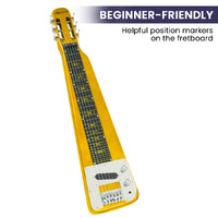 Karrera 29in 6-String Lap Steel Hawaiian Guitar - Metallic Gold thumbnail