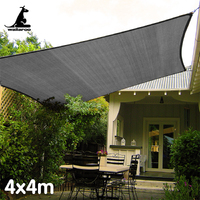 Wallaroo Outdoor Sun Shade Sail Canopy Grey Square 4 x 4M thumbnail