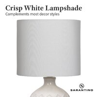 Sarantino Ceramic Table Lamp In Cream thumbnail