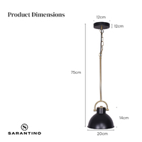 Sarantino Black and Gold Pendant Light thumbnail