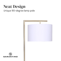 Sarantino 90-Degree Modern Arc Floor Lamp thumbnail