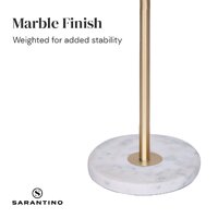 Sarantino Marble & Metal End Table Top Floor Lamp thumbnail