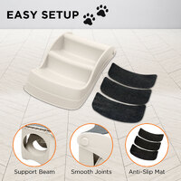 Furtastic 38cm Foldable Pet Stairs Ramp - White thumbnail