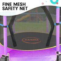 Kahuna 4.5ft Trampoline Round Free Safety Net Spring Pad Cover Mat Outdoor Blue Purple thumbnail