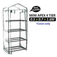 Mini Garden Greenhouse Shed PVC Cover Only Apex thumbnail