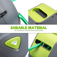 Garden Water Hose Retractable Rewind Reel Wall Mounted 10M thumbnail