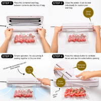 Kitchen Vacuum Food Sealer Sous Vide Machine 100W WHITE thumbnail