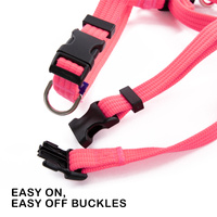 Dog Double-Lined Straps Harness Adjustable L NEON CAROL-PINK thumbnail
