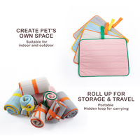 Pet Dog Cooling Mat Non-Slip Travel Roll Up Cool Pad Bed Outdoor M PINK thumbnail