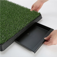 Pet Dog Potty Tray Training Toilet + 1 Grass Mat 63cm x 50cm thumbnail