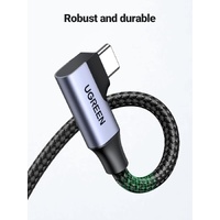 UGREEN 20299 Right Angle USB-C Fast Charging Cable 5Gbps 1M thumbnail