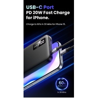 UGREEN 25742 10000mAh Two-way Fast Charging Power Bank Black thumbnail