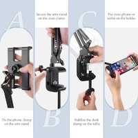 UGREEN 50394 Universal Holder with Folding Long Arm Black thumbnail