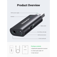 UGREEN 60300 Bluetooth 5.1 Transmitter Receiver thumbnail