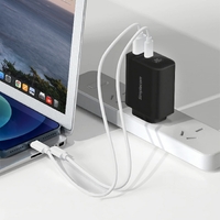 Simplecom CU265 Dual Port PD 65W GaN Fast Wall Charger USB-C + USB-A for Phone Laptop thumbnail