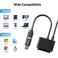 BENFEI 221BK USB 3.0 to SATA III Hard Drive Adapter for 2.5/3.5-inch HDD/SSD with 12V/2A Power Adapter, Support UASP thumbnail