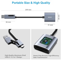 BENFEI USB Type-C/Type-A to SD TF Card Reader thumbnail