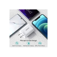 CHOETECH MIX00109 USB-C PD 20W AC Charger Adapter 2-Pack White thumbnail