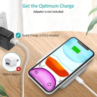 CHOETECH T511BW Qi Certified Fast Wireless Charging Pad Black And White 2 Pack thumbnail