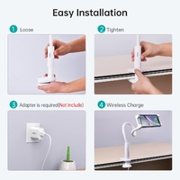 CHOETECH T584-F 2-in-1 15W Phone Mount with Fast Wireless Charger (for 4-7 inch) thumbnail