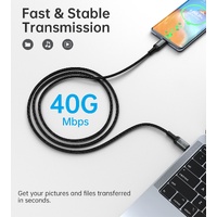 CHOETECH XCC-1042 Gen3.0 USB4.0 with 8K @ 60hz Video & Audio 240W USB-C to C Braided Cable 2M thumbnail