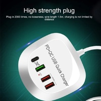 4-Port PD+QC3.0 Charger 40W with AU AC Adapter thumbnail