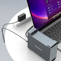 Simplecom SE482 SuperSpeed USB Dual Bay 3.5" SATA Hard Drive RAID Enclosure USB-C RAID 0/1, JBOD thumbnail