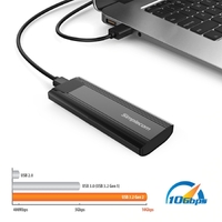 Simplecom SE504v2 NVMe / SATA Dual Protocol M.2 SSD USB-C Enclosure Tool-Free USB 3.2 Gen 2 10Gbps thumbnail
