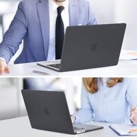 15 inch Air 2023 MacBook Air Matte Case  A2941 M2 Chip Hard Shell Case Keyboard Cover Black thumbnail