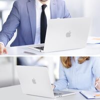 15 inch Air 2023 MacBook Air Matte Case  A2941 M2 Chip Hard Shell Case Keyboard Cover White thumbnail