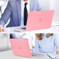15 inch Air 2023 MacBook Air Matte Case  A2941 M2 Chip Hard Shell Case Keyboard Cover Pink thumbnail