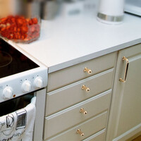 192mm Polished gold Furniture Kitchen Bathroom Cabinet Handles Drawer Bar Handle Pull Knob thumbnail