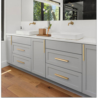 Solid Zinc Furniture Kitchen Bathroom Cabinet Handles Drawer Bar Handle Pull Knob Gold 160mm thumbnail