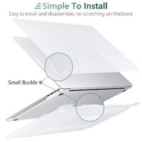 MacBook Pro 13 Inch Case 2016-2023 M1 M2 A2338 A2289 A2251 A2159 Hard Shell Case Keyboard Cover White thumbnail