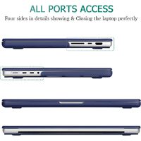 Suitable for MacBook Pro 14 Max Inch Case 2023 2022 2021 M2 A2779 M1 A2442 Hardshell Case Keyboard Cover Blue thumbnail