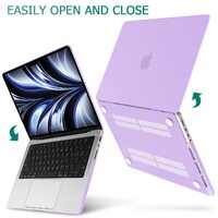 Suitable for  MacBook Pro 14 Max Inch Case 2023 2022 2021 M2 A2779 M1 A2442 Hardshell Case Keyboard Cover Purple thumbnail