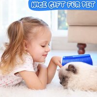 Cat Self Groomer Catnip  Dog Cat Toy Corner Groomer Wall Corner Scratcher Comb Grooming Massage Brush Blue thumbnail