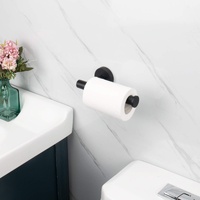 Toilet Paper Holder Black Wall Mount Bathroom Paper Roll Holder Roll Holder 304 thumbnail